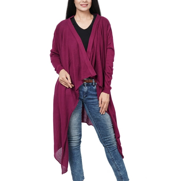 All Colours Womens Ladies Floaty Waterfall Cardigan